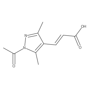 (Z)-3-(1-Acetyl-3,5-dimethyl-1H-pyrazol-4-yl)acrylic acid结构式