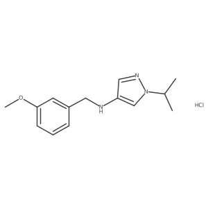 1-isopropyl-N-(3-methoxybenzyl)-1H-pyrazol-4-amine结构式