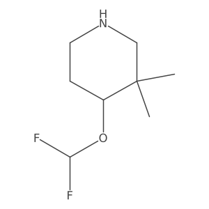 4-(Difluoromethoxy)-3,3-dimethylpiperidine Structure