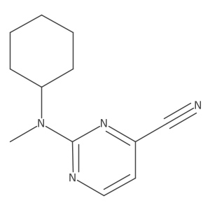 2-[Cyclohexyl(methyl)amino]pyrimidine-4-carbonitrile Structure