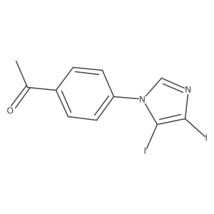 1-[4-(4,5-diiodo-1H-imidazol-1-yl)phenyl]ethan-1-one结构式