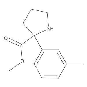 Methyl 2-(3-methylphenyl)pyrrolidine-2-carboxylate结构式