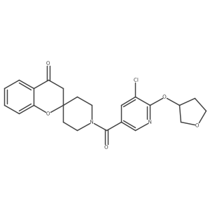 1'-(5-Chloro-6-((tetrahydrofuran-3-yl)oxy)nicotinoyl)spiro[chroman-2,4'-piperidin]-4-one结构式