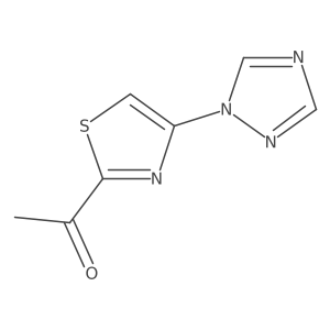 1-[4-(1H-1,2,4-Triazol-1-yl)-1,3-thiazol-2-yl]ethan-1-one Structure
