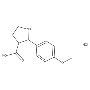(2R,3S)-2-(4-methoxyphenyl)pyrrolidine-3-carboxylic acid;hydrochloride结构式