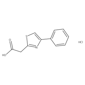 2-(4-Phenyl-1,3-thiazol-2-yl)acetic acid hydrochloride结构式
