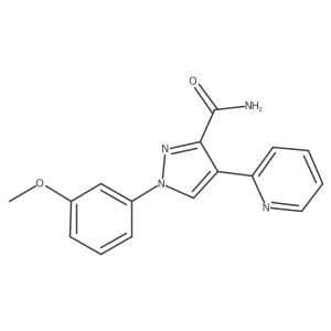1-(3-Methoxyphenyl)-4-(2-pyridinyl)-1h-pyrazole-3-carboxamide结构式
