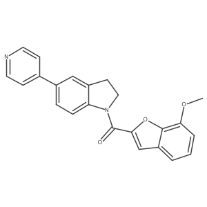 (7-Methoxybenzofuran-2-yl)(5-(pyridin-4-yl)indolin-1-yl)methanone Structure