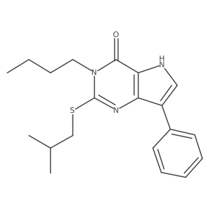 3-butyl-2-(isobutylthio)-7-phenyl-3H-pyrrolo[3,2-d]pyrimidin-4(5H)-one Structure