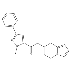 1-methyl-3-phenyl-N-(4,5,6,7-tetrahydropyrazolo[1,5-a]pyridin-5-yl)-1H-pyrazole-5-carboxamide Structure