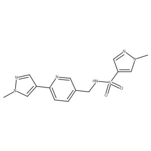 1-methyl-N-((6-(1-methyl-1H-pyrazol-4-yl)pyridin-3-yl)methyl)-1H-pyrazole-4-sulfonamide Structure