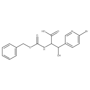 2-{[(Benzyloxy)carbonyl]amino}-3-(6-bromopyridin-3-yl)-3-hydroxypropanoic acid结构式