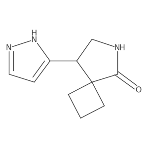 8-(1H-Pyrazol-3-yl)-6-azaspiro[3.4]octan-5-one结构式