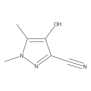4-Hydroxy-1,5-dimethyl-1H-pyrazole-3-carbonitrile结构式