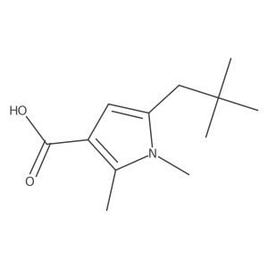 5-(2,2-Dimethylpropyl)-1,2-dimethyl-1H-pyrrole-3-carboxylic acid结构式
