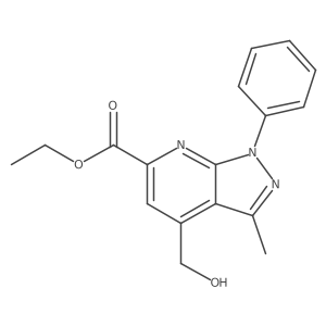 Ethyl 4-(hydroxymethyl)-3-methyl-1-phenyl-1H-pyrazolo[3,4-b]pyridine-6-carboxylate Structure