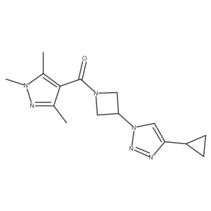 (3-(4-cyclopropyl-1H-1,2,3-triazol-1-yl)azetidin-1-yl)(1,3,5-trimethyl-1H-pyrazol-4-yl)methanone Structure