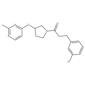 3-(3-Chlorophenyl)-1-{3-[(2-methylpyrimidin-4-yl)oxy]pyrrolidin-1-yl}propan-1-one Structure