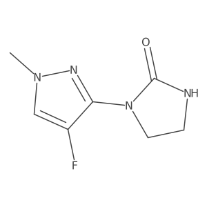 1-(4-fluoro-1-methyl-1H-pyrazol-3-yl)imidazolidin-2-one结构式