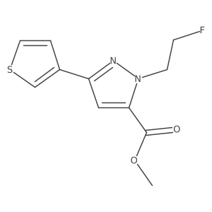 methyl 1-(2-fluoroethyl)-3-(thiophen-3-yl)-1H-pyrazole-5-carboxylate Structure