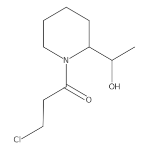 3-Chloro-1-(2-(1-hydroxyethyl)piperidin-1-yl)propan-1-one Structure