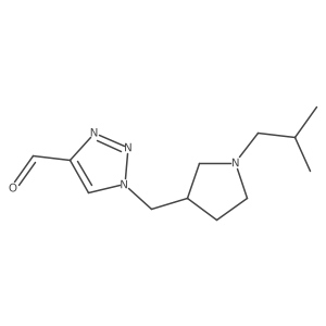 1-((1-isobutylpyrrolidin-3-yl)methyl)-1H-1,2,3-triazole-4-carbaldehyde Structure