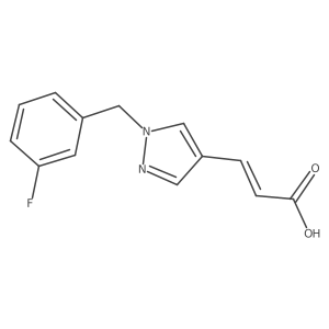 (2E)-3-{1-[(3-fluorophenyl)methyl]-1H-pyrazol-4-yl}prop-2-enoic acid Structure