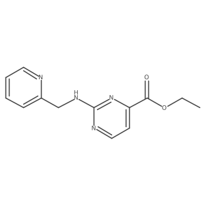 Ethyl 2-{[(pyridin-2-yl)methyl]amino}pyrimidine-4-carboxylate结构式