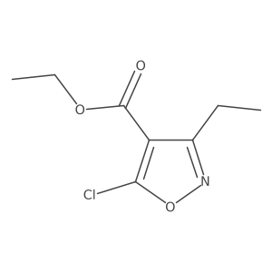 Ethyl 5-chloro-3-ethyl-1,2-oxazole-4-carboxylate结构式