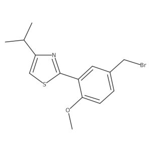 2-[5-(Bromomethyl)-2-methoxyphenyl]-4-(propan-2-yl)-1,3-thiazole结构式