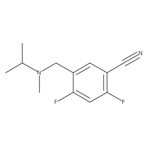 2,4-Difluoro-5-{[methyl(propan-2-yl)amino]methyl}benzonitrile结构式