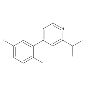 2-(Difluoromethyl)-4-(5-fluoro-2-methylphenyl)pyridine结构式