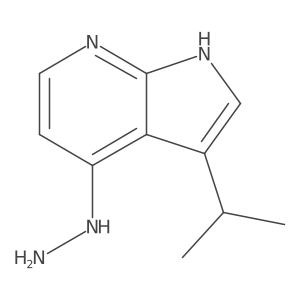 4-hydrazinyl-3-(propan-2-yl)-1H-pyrrolo[2,3-b]pyridine结构式