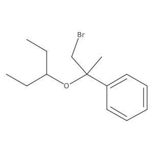 [1-Bromo-2-(pentan-3-yloxy)propan-2-yl]benzene结构式