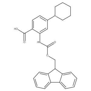 2-({[(9H-fluoren-9-yl)methoxy]carbonyl}amino)-4-(piperidin-1-yl)benzoic acid结构式