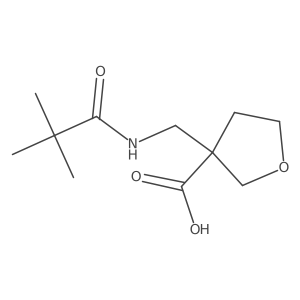 3-[(2,2-Dimethylpropanamido)methyl]oxolane-3-carboxylic acid Structure