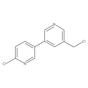 3-(Chloromethyl)-5-(6-chloropyridin-3-yl)pyridine结构式