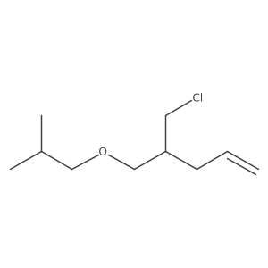 4-(Chloromethyl)-5-(2-methylpropoxy)pent-1-ene结构式