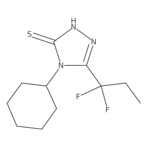 4-cyclohexyl-5-(1,1-difluoropropyl)-4H-1,2,4-triazole-3-thiol结构式