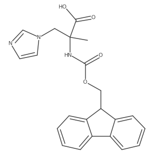 2-({[(9H-fluoren-9-yl)methoxy]carbonyl}amino)-3-(1H-imidazol-1-yl)-2-methylpropanoic acid结构式