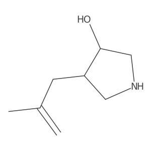 4-(2-Methylprop-2-en-1-yl)pyrrolidin-3-ol结构式