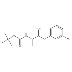 tert-butyl N-[4-(3-bromophenyl)-3-hydroxybutan-2-yl]carbamate结构式