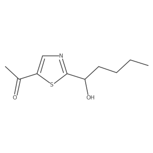 1-[2-(1-Hydroxypentyl)-1,3-thiazol-5-yl]ethan-1-one Structure
