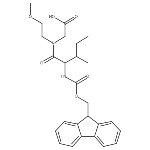 2-[(2S,3S)-2-({[(9H-fluoren-9-yl)methoxy]carbonyl}amino)-N-(2-methoxyethyl)-3-methylpentanamido]acetic acid结构式