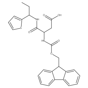 3-({[(9H-fluoren-9-yl)methoxy]carbonyl}amino)-3-{[1-(thiophen-2-yl)propyl]carbamoyl}propanoic acid Structure