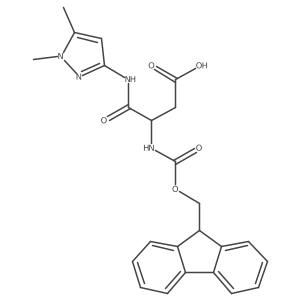 3-[(1,5-dimethyl-1H-pyrazol-3-yl)carbamoyl]-3-({[(9H-fluoren-9-yl)methoxy]carbonyl}amino)propanoic acid Structure