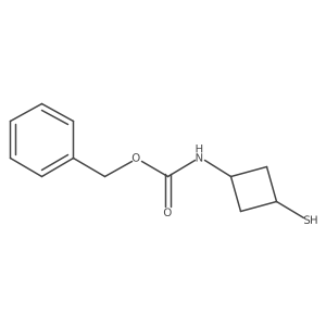 benzyl N-(3-sulfanylcyclobutyl)carbamate结构式