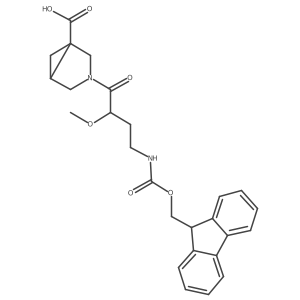 3-[4-({[(9H-fluoren-9-yl)methoxy]carbonyl}amino)-2-methoxybutanoyl]-3-azabicyclo[3.1.0]hexane-1-carboxylic acid结构式