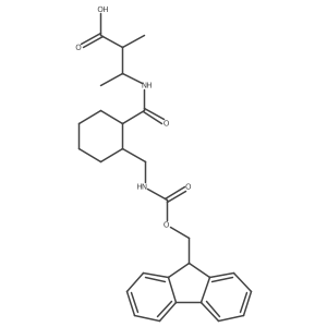 3-({2-[({[(9H-fluoren-9-yl)methoxy]carbonyl}amino)methyl]cyclohexyl}formamido)-2-methylbutanoic acid Structure