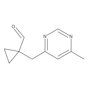 1-[(6-Methylpyrimidin-4-yl)methyl]cyclopropane-1-carbaldehyde结构式